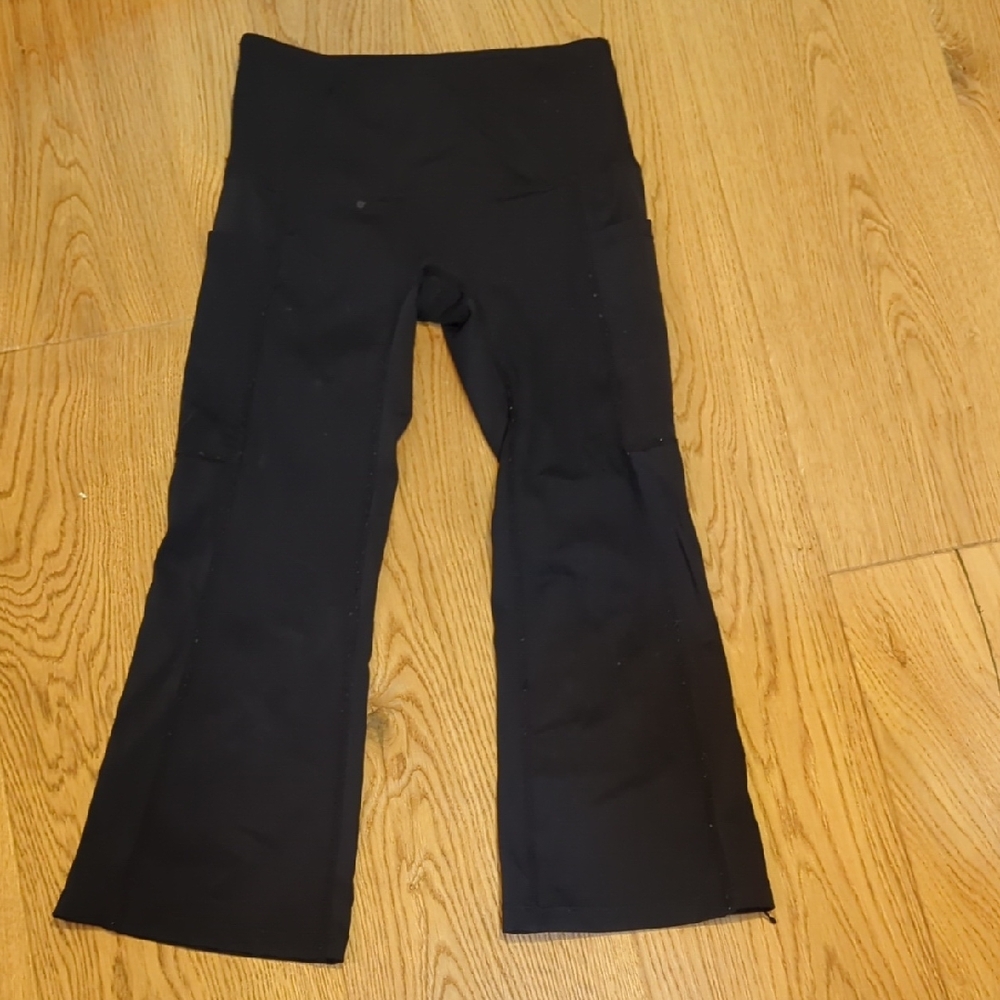 Kids Black Bell Bottom Leggings